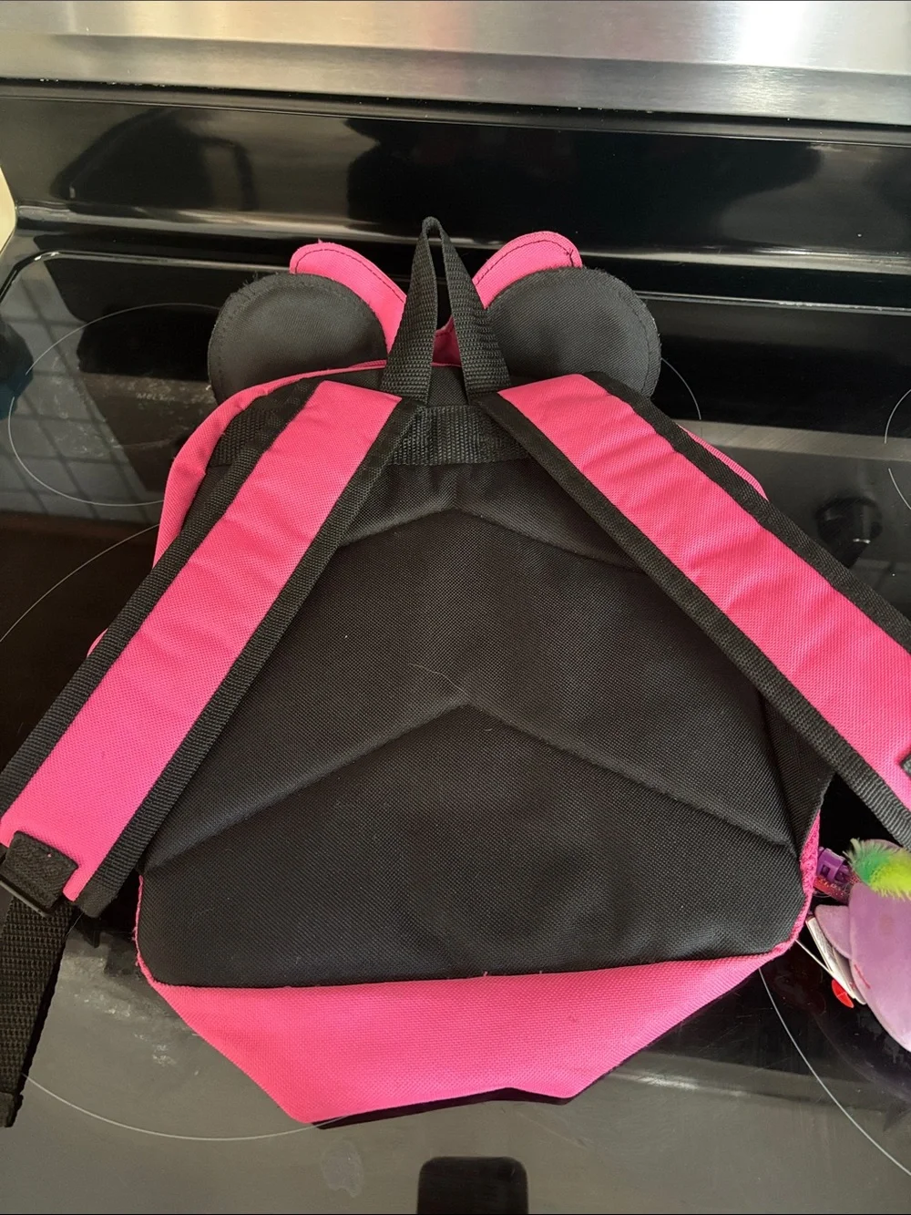 Disney Pink and Black Minnie Mouse Kids Backpack